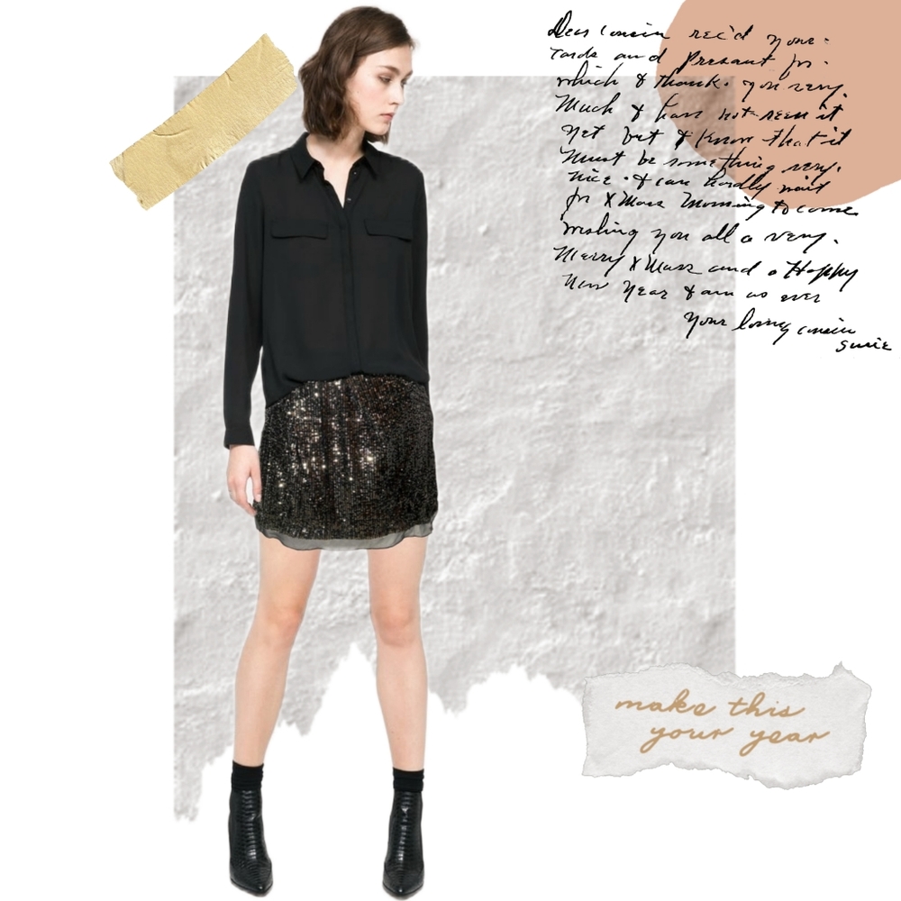 JENNIFER LOPEZ Sequin Mini Skirt (size 4)